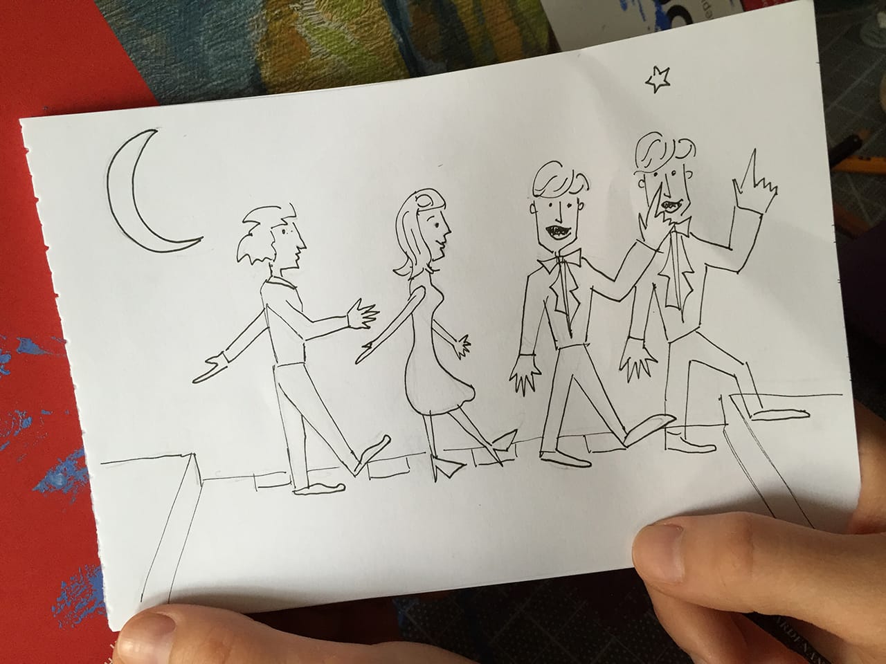 The group post-show, headed to Parkside