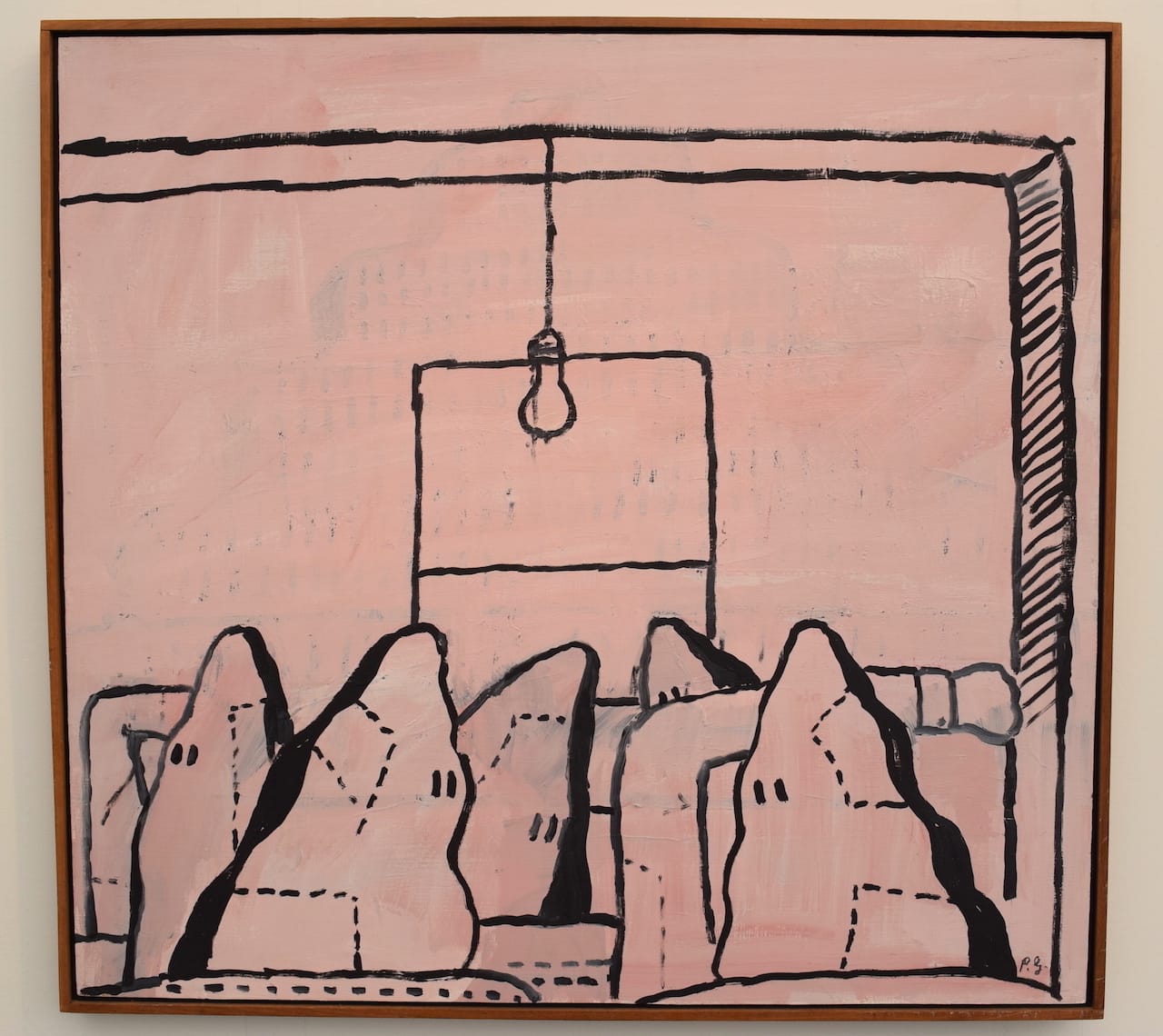 Philip Guston, "Meeting" (1969) in the McKee Gallery booth at Frieze New York (photo by Benjamin Sutton for Hyperallergic)