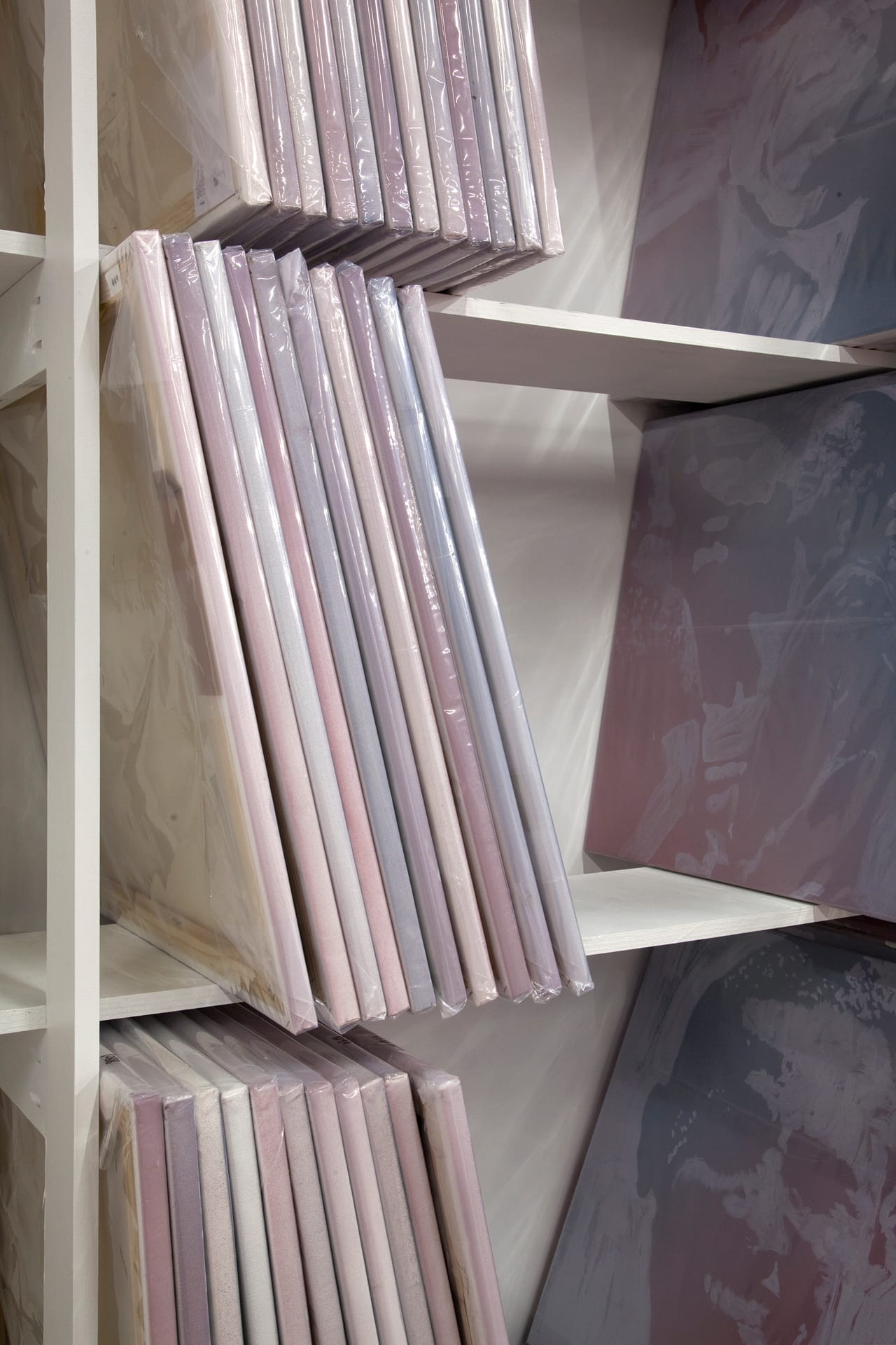 Side detail of paintings