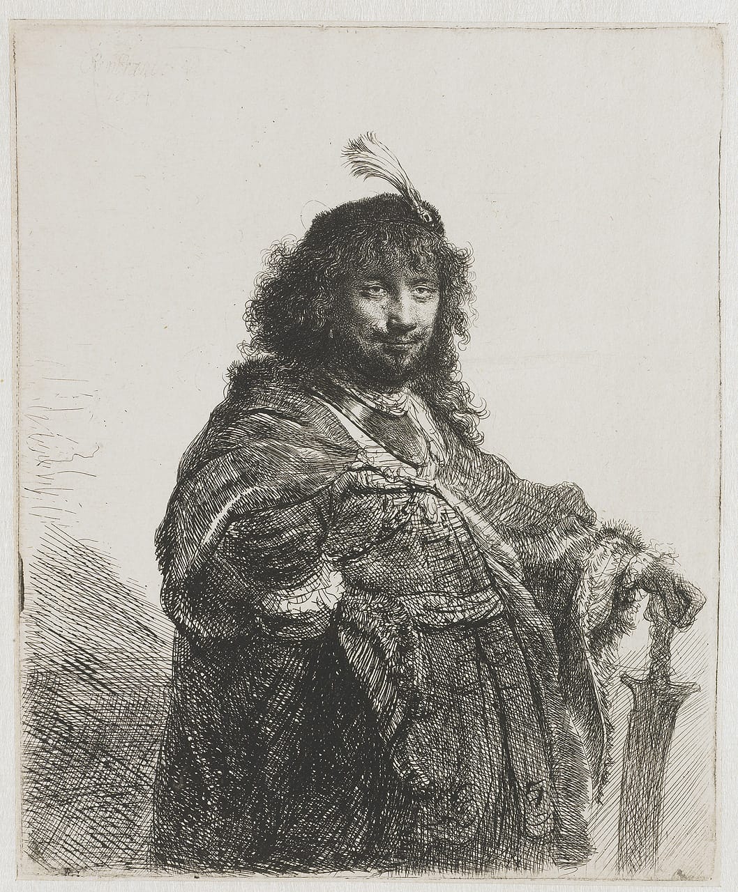 self-portrait-with-plumed-cap-and-lowered-sabre-1634