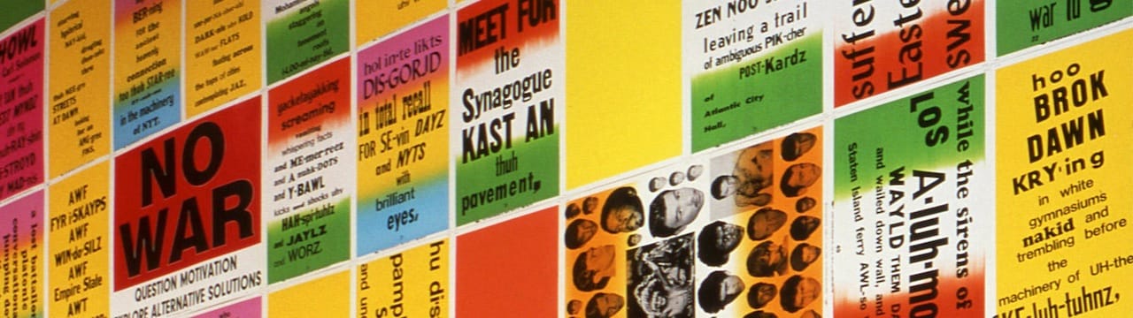 Allen Ruppersberg, "The Singing Posters" (via skirball.org)