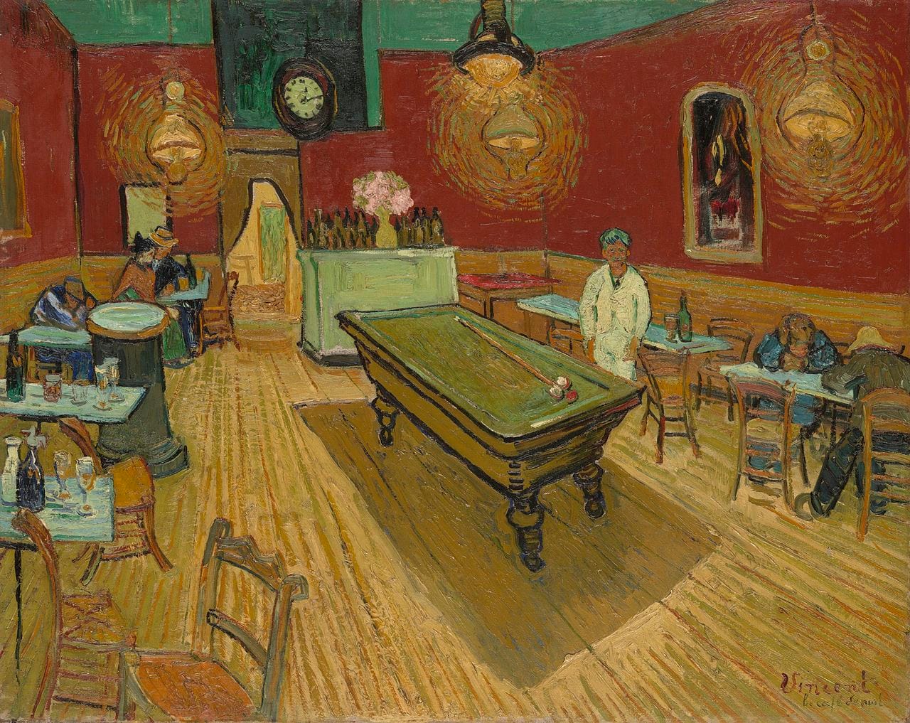 Vincent van Gogh, "The Night Café" (1888), oil on canvas (via Yale University Art Gallery)