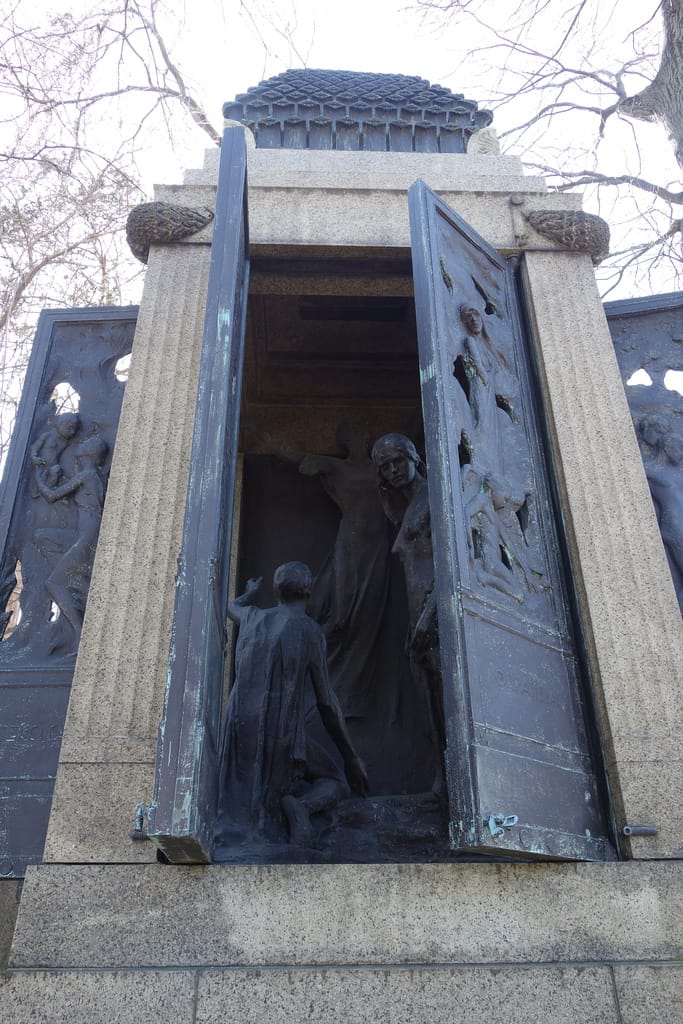 Samuel Untermyer memorial sculpted by Gertrude Vanderbilt Whitney at Woodlawn Cemetery