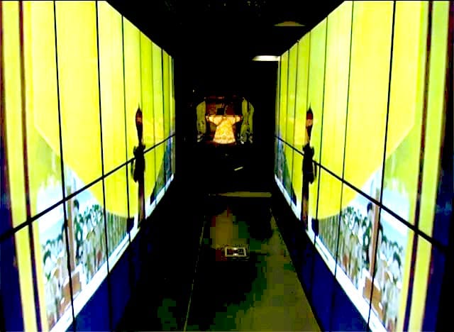 Video tunnel, clips from Bernardo Bertolucci, "The Last Emperor" (1987) courtesy Metropolitan Museum of Art