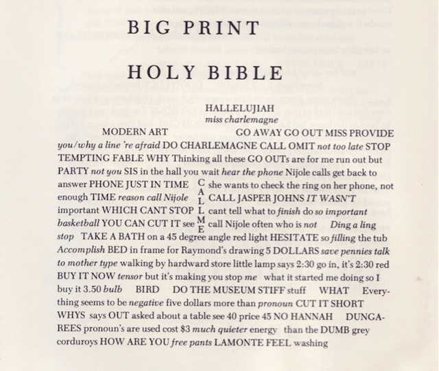 Hannah Weiner, Clairvoyant Journal, 3/15/74 (courtesy the estate of Hannah Weiner)