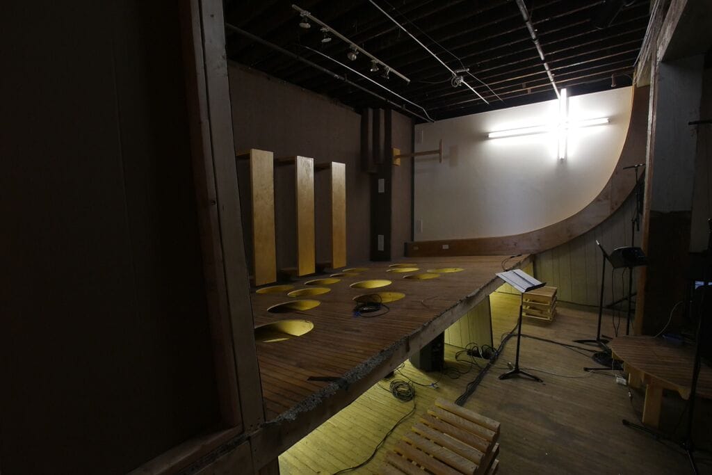 Installation view, Chris Larson's 'Wise Blood' installation at the Soap Factory (click to enlarge)