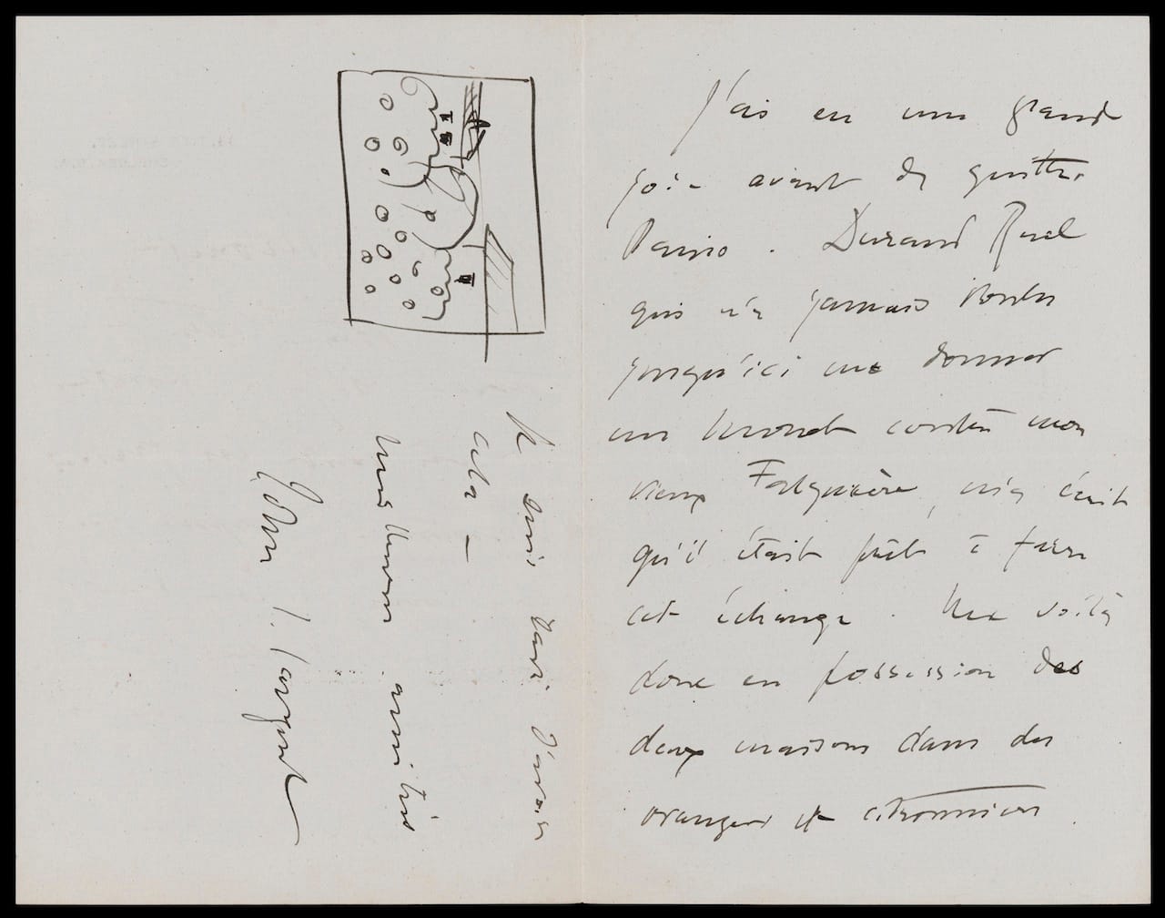 John Singer Sargent to Claude Monet, Sept 1 [1897], from 33 Tite St., London, re his acquisition of a Monet John Singer Sargent (American, 1856 – 1925) 1891  Ink on paper *Museum of Fine Arts, Boston.  The John Singer Sargent Archive—Gift of Jan and Warren Adelson *Photograph © Museum of Fine Arts, Boston