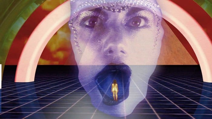 Still from Prince Rama's "Never Forever" video, on view in 'Anxious Spaces' at the Knockdown Center (image via clocktower.org)