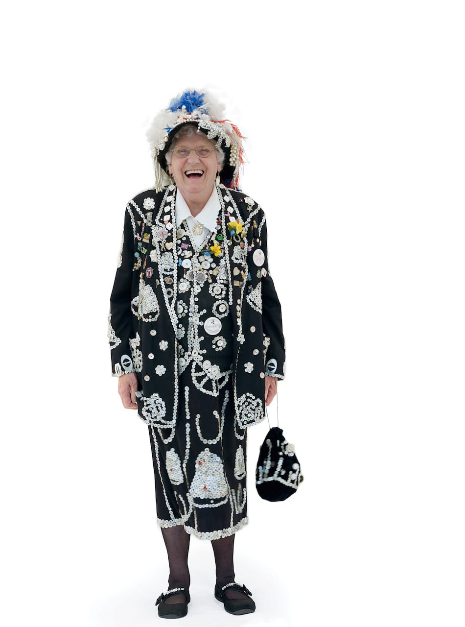 Lily York, Queen of Smithfield Market, Pearly Kings and Queens, Wimbledon Village Fair, London. © 2015 Henry Bourne