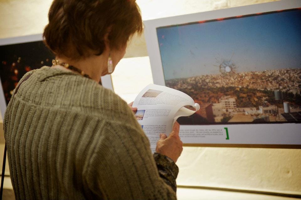 The 'Breaking the Silence' exhibition during an earlier presentation in Brussels (photo courtesy Breaking the Silence, via Facebook)