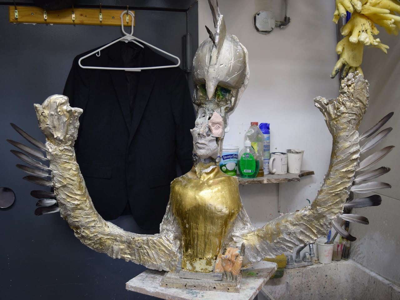 A sculpture by Amy Derek Weisberg in his studio (#327) at 1717 Troutman