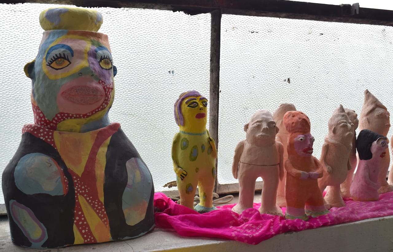 Sculptures by Lulu Yee in her studio (#321) at 1717 Troutman