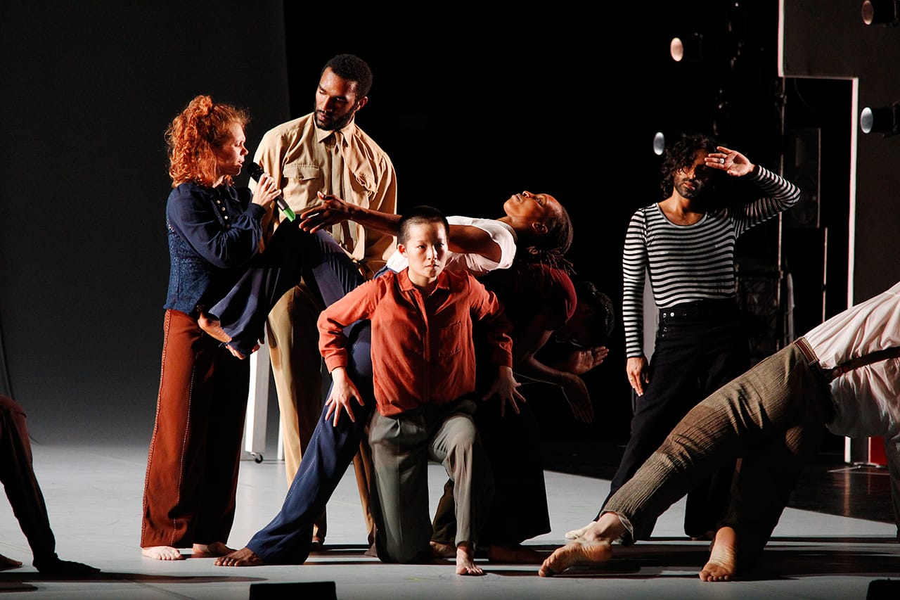 Bill T. Jones/Arnie Zane Dance Company, "Analogy/Dora: Tramontane," with (left to right) Jenna Riegel, Cain Coleman Jr., I-Ling Liu, Shayla-Vie Jenkins, and Erick Montes-Chavero