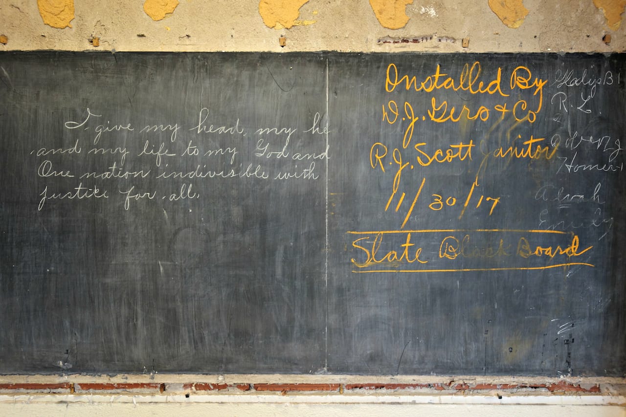 1917 chalkboard drawings at Emerson High School, Oklahoma City