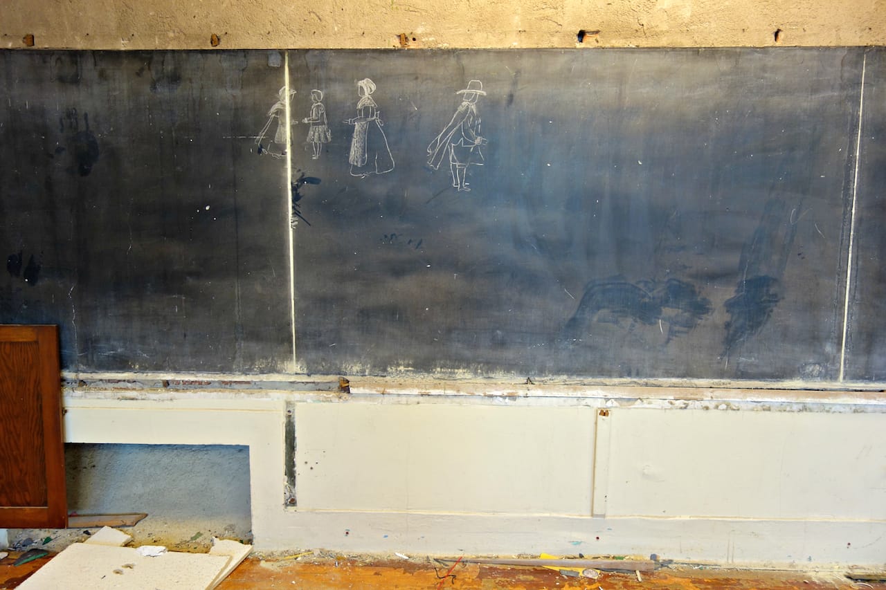 1917 chalkboard drawings at Emerson High School, Oklahoma City
