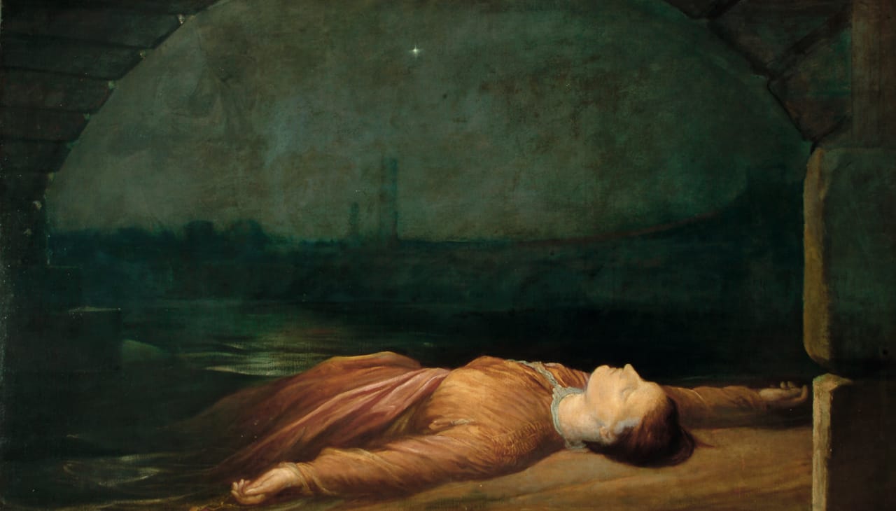 G. F. Watts, "Found Drowned" (1848-1850) (© Watts Gallery)