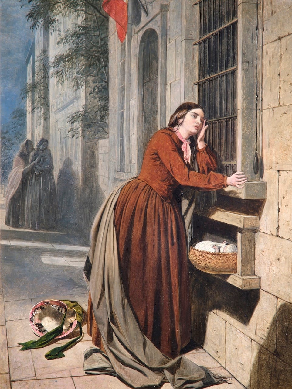 Henry Nelson ONeil, "A Mother Depositing Her Child at the Foundling Hospital in Paris" (1855) (© The Foundling Museum)