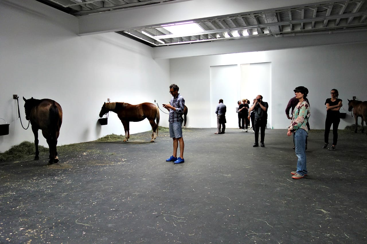 Jannis Kounellis’s “Untitled (12 Horses)" at Gavin Brown's enterprise
