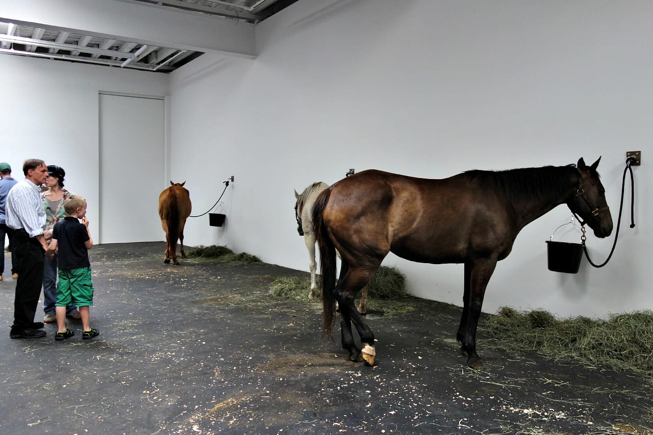 Jannis Kounellis’s “Untitled (12 Horses)" at Gavin Brown's enterprise