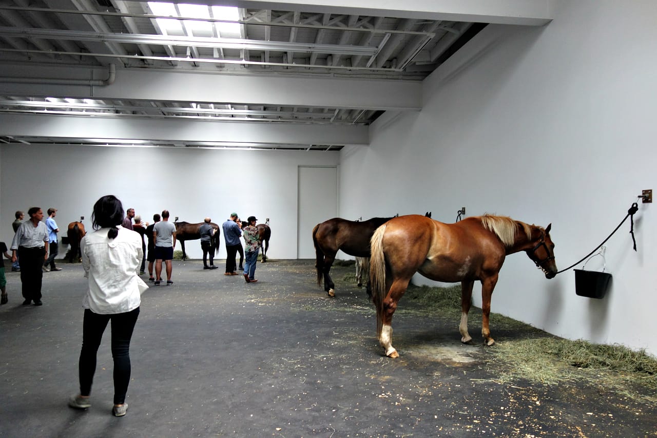 Jannis Kounellis’s “Untitled (12 Horses)" at Gavin Brown's enterprise