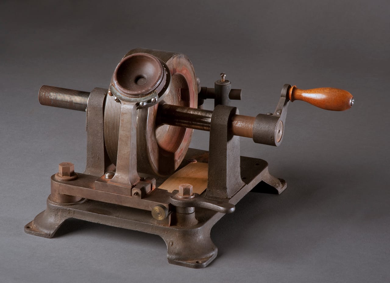 Graphophone recorded in October of 1881. Content: "There are more things in heaven and earth, Horatio, than are dreamt of in our philosophy. I am a graphophone and my mother was a phonograph." Voice of Alexander Melville Bell, Alexander Graham Bell's father"