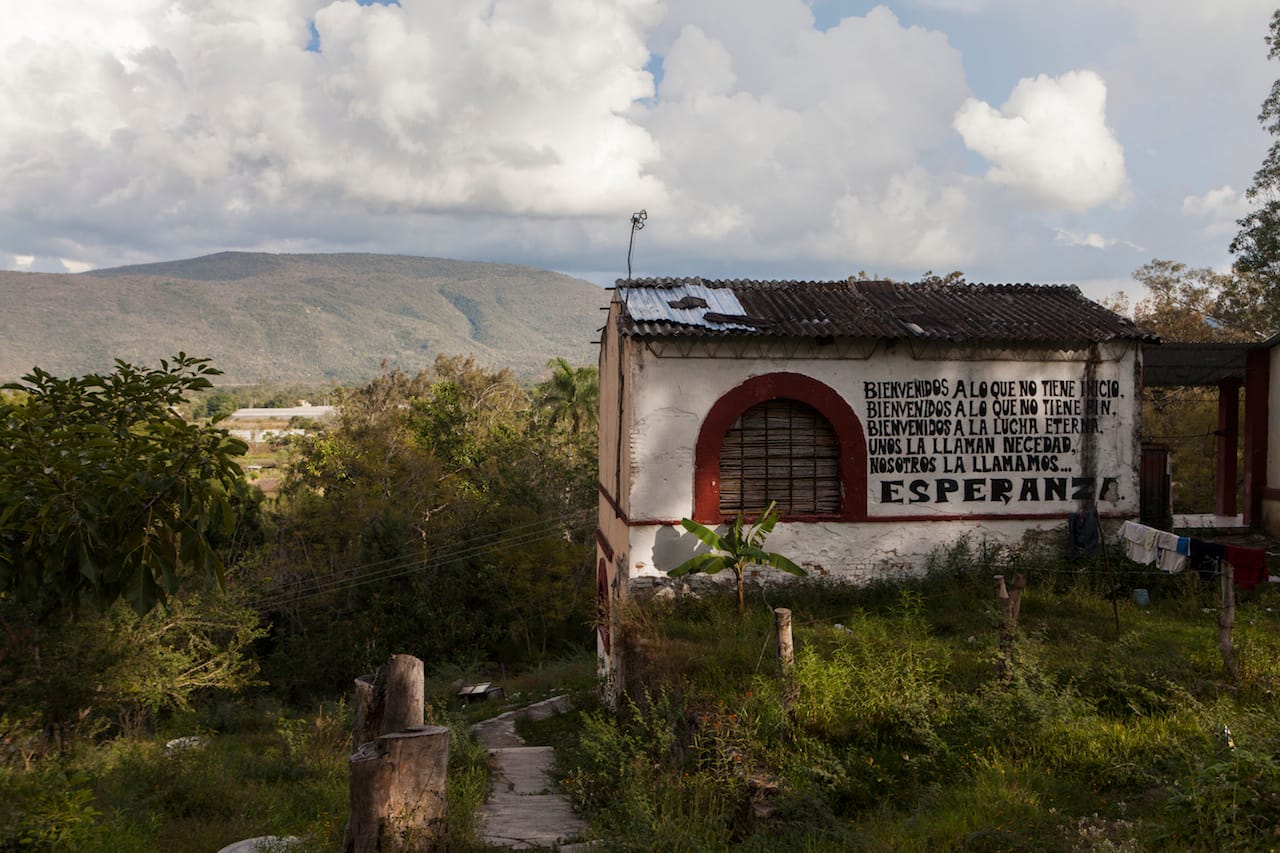 The serene surroundings of the Guerrero countryside where the students once had classes