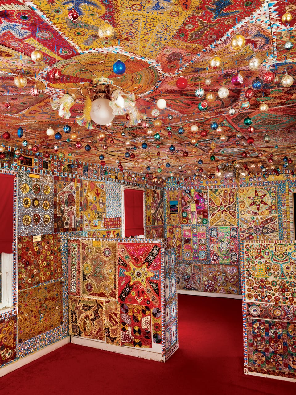 Loy Bowlin, "Beautiful Holy Jewel Home" (installation detail, living room) (1985–1990), John Michael Kohler Arts Center Collection (photo from 2006, courtesy John Michael Kohler Arts Center Artist Archives)