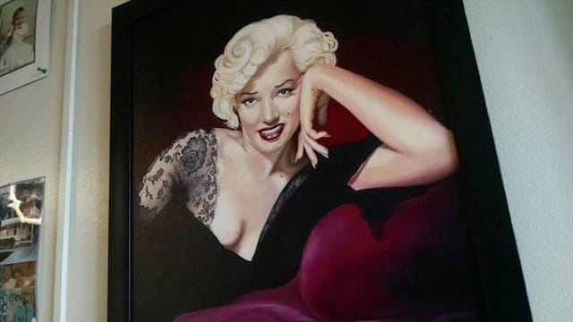 A drawing of Marilyn Monroe by prison escapee Richard Matt (Image via Twitter)
