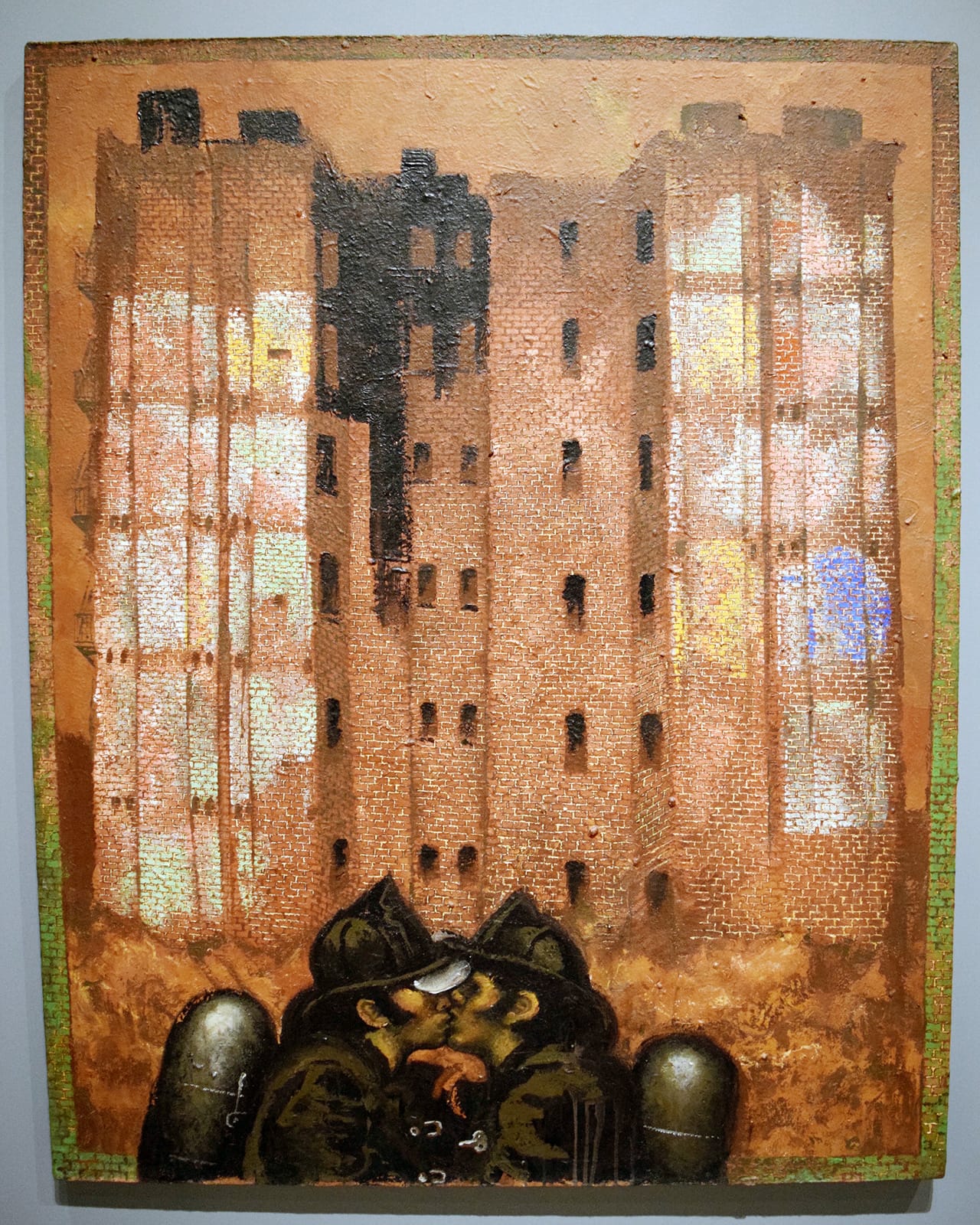 Martin Wong, "Beat Heat" (1986) at the Whitney Museum (photo by Ben Sutton for Hyperallergic) (click to enlarge)