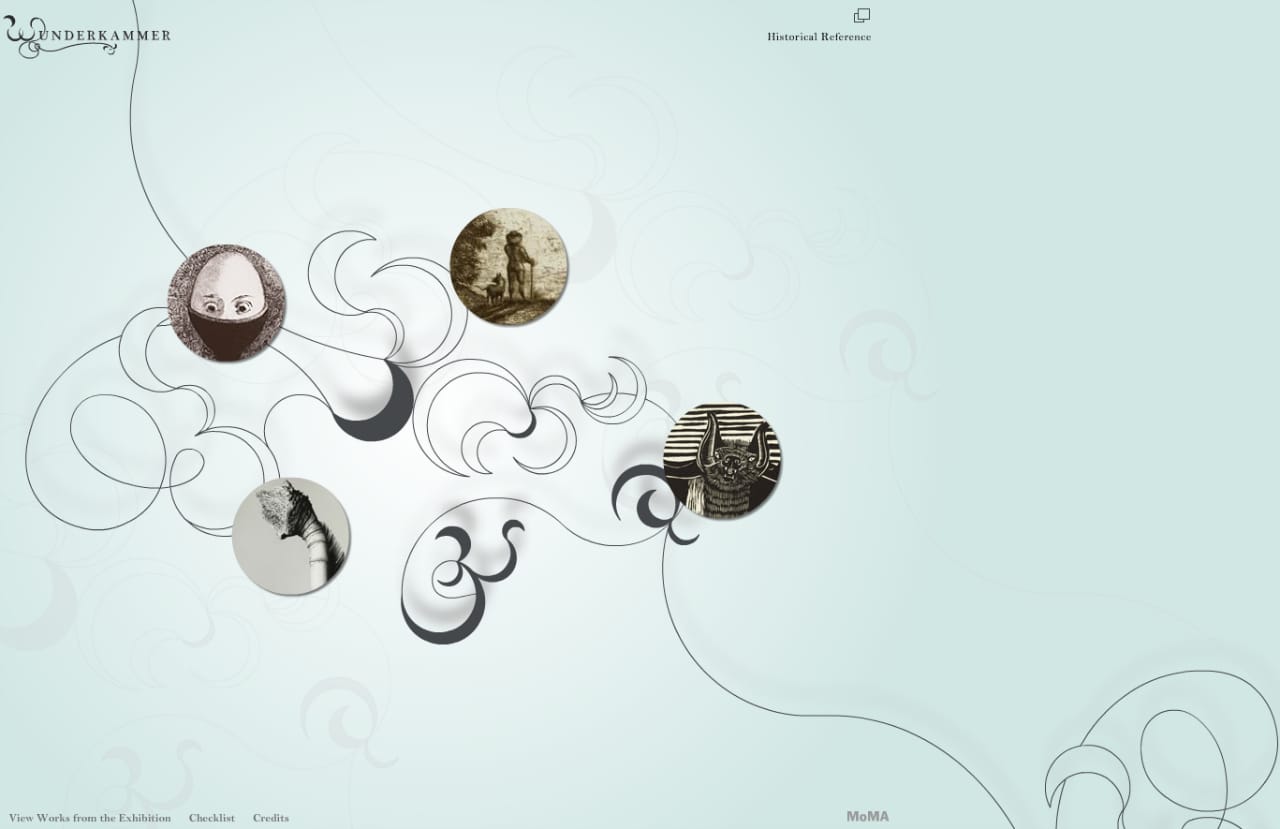 Site for the 2008 MoMA exhibition 'Wunderkammer: A Century of Curiosities'