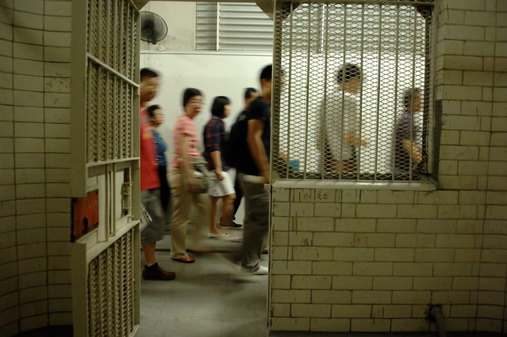 One of the preserved cells of the courthouse (courtesy National Gallery Singapore, via Flickr)