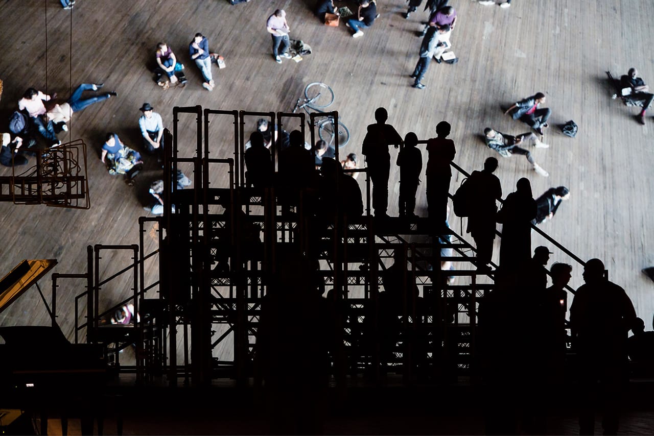 Installation view, 'Philippe Parreno: H {N)Y P N(Y} OSIS' at the Park Avenue Armory (photo by James Ewing)