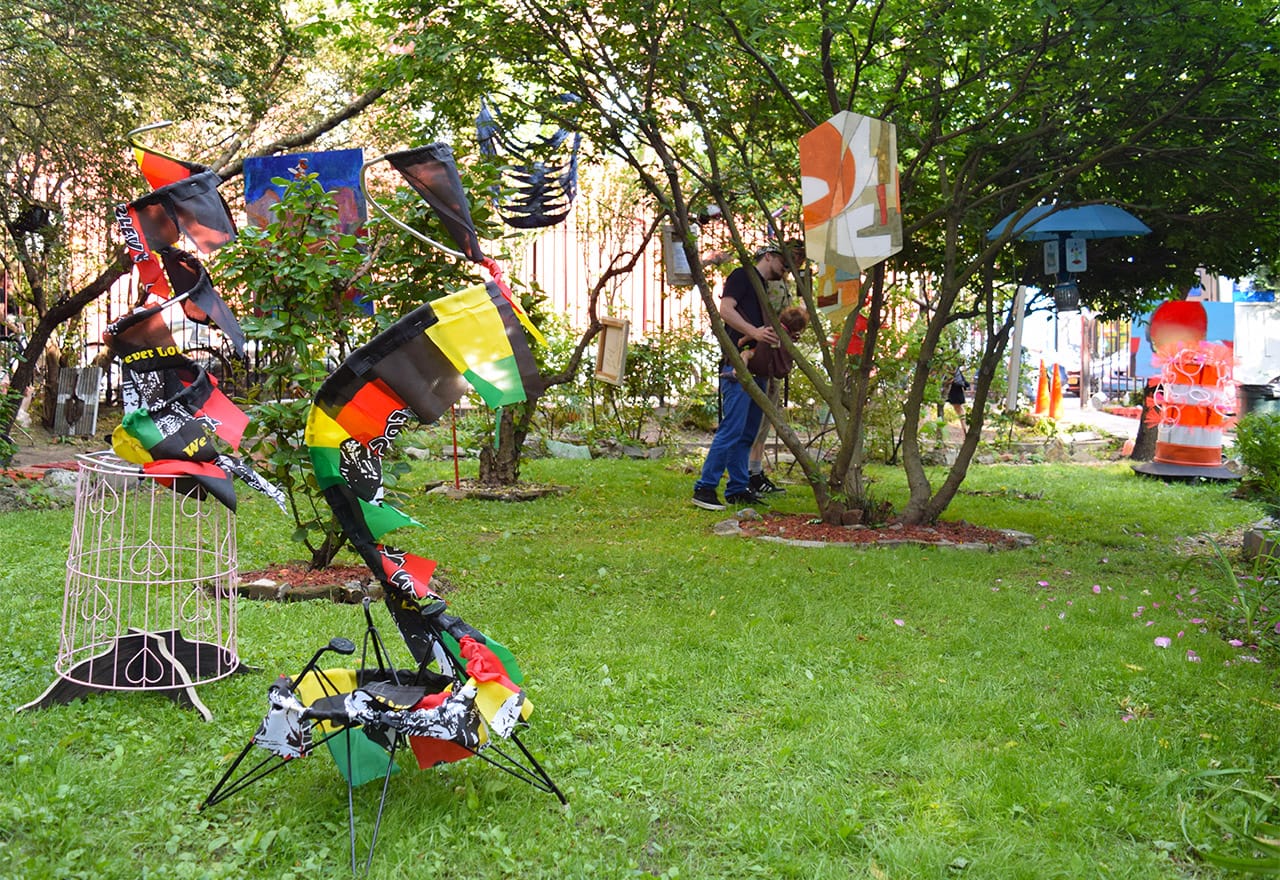 Installation view of 'Paintings in Trees'