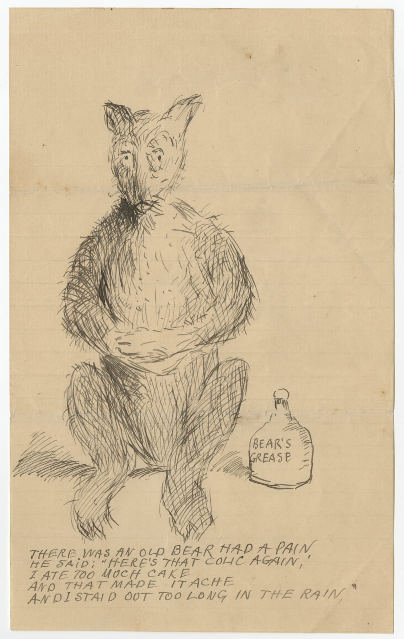 Page from illustrated comic verses by O. Henry for his daughter (undated)