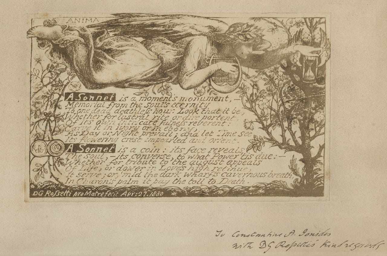 "Sonnet on a sonnet" by Dante Gabriel Rossetti (April 27, 1880)