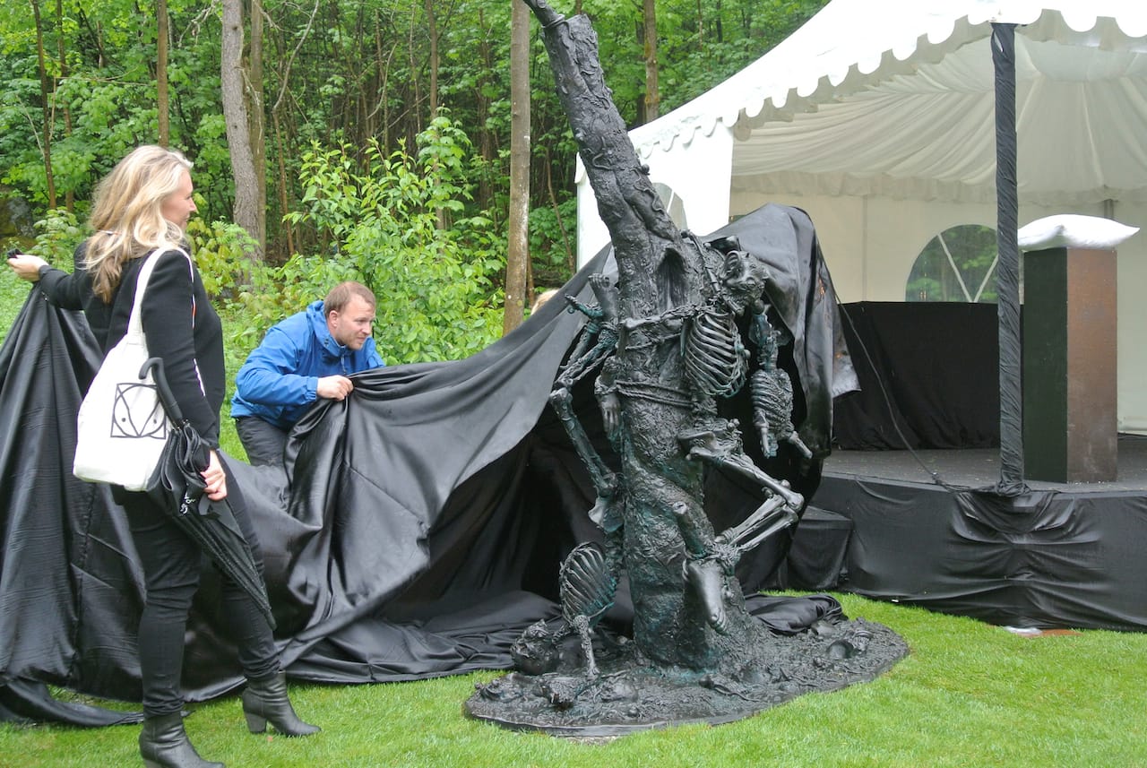 the big reveal at Ekeberg Sculpture Park