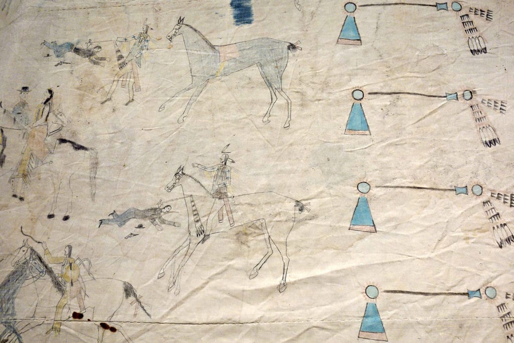 Jṑqī́gácút: Tipi With Battle Pictures