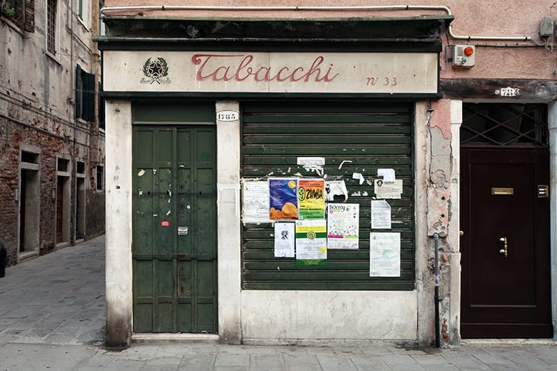 A shop sign in Venice, Italy