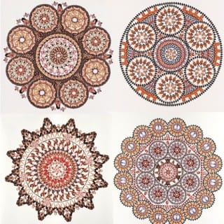 Similar works from Maheux's "Sacred Circle" series (photo via @rosaliehmaheux/Instagram)