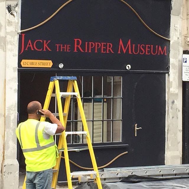 The Jack the Ripper museum revealed its facade last week (photo by @lonniebeee/Instagram)