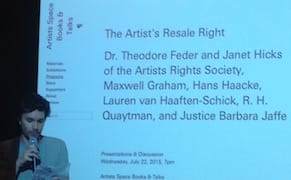 Finally, a Forum on Resale Royalties Brings Artists into the Conversation