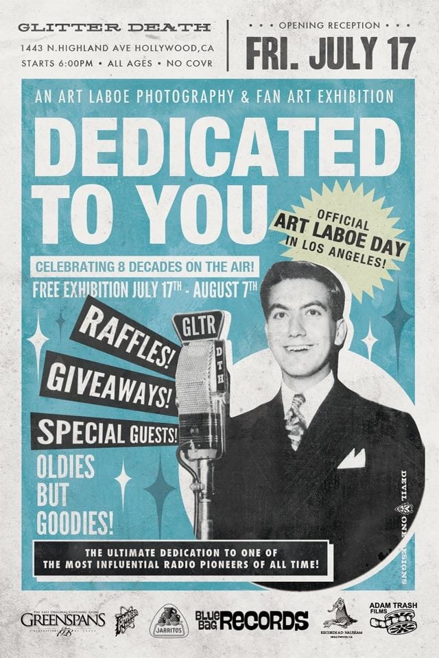 Dedicated To You : An Art Laboe Memorabilia and Fan Art Exhibition! (via facebook)