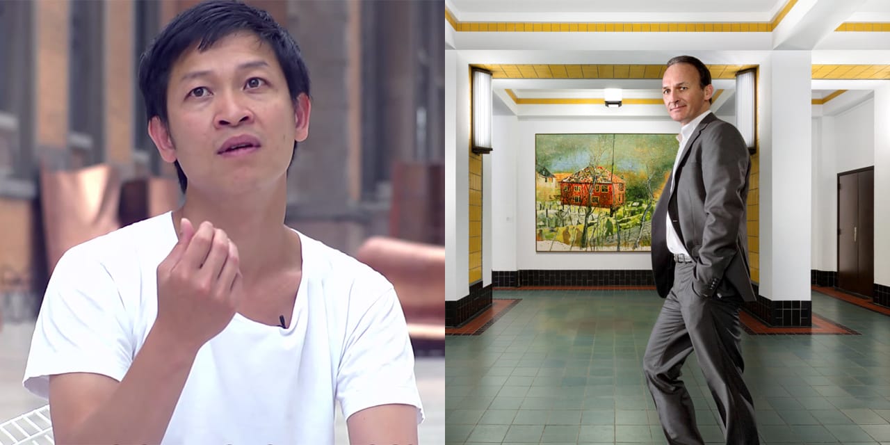 Danh Vo (left) and Bert Kreuk (right) (via YouTube screenshot and Artdaily)