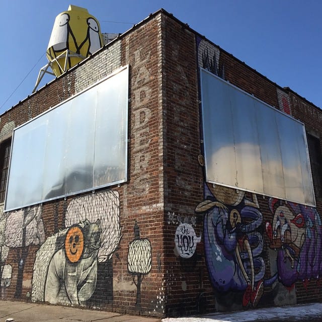 Spaces for billboard advertisements at the Bushwick Collective (photo by @christackett/Instagram)