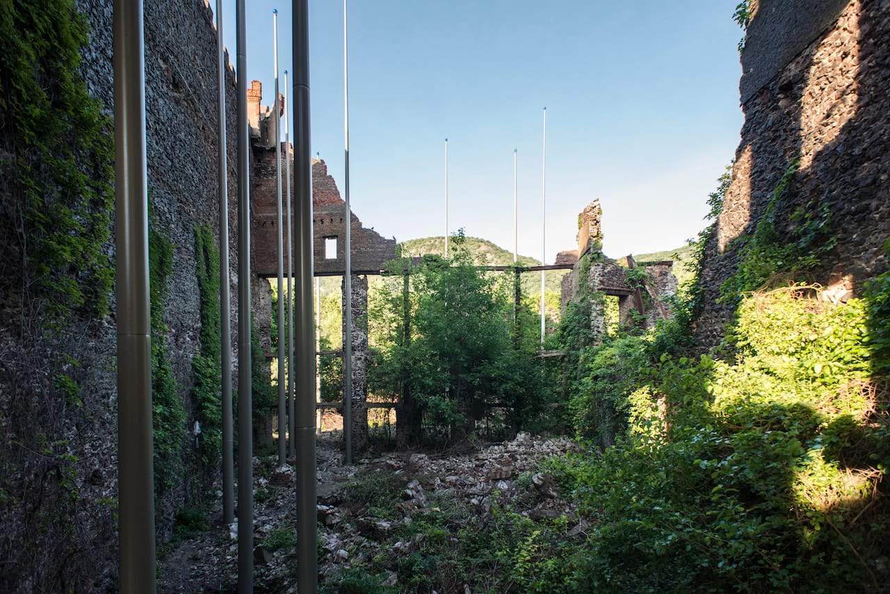 Light poles for 'Constellation' (photo by Rob Penner)