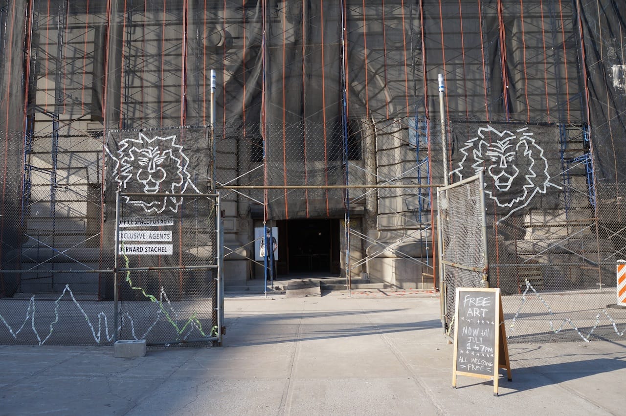 The entrance to the No Longer Empty exhibition at the Old Bronx Borough Courthouse