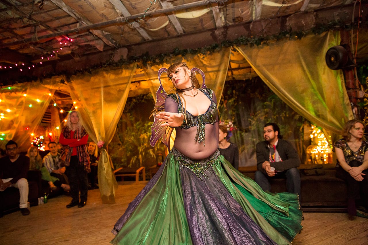 At a Gemini & Scorpio party (photo by Todd Seelie)