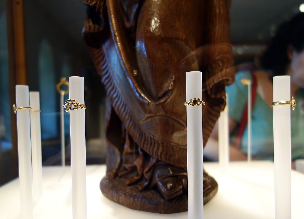 Nine diamond rings from a convent (Spanish, late 17th-18th century), gold, diamond