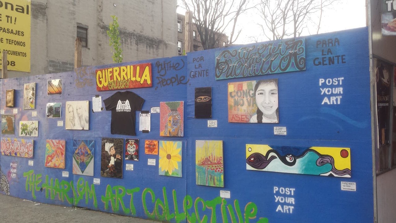 Harlem Art Collective's Guerrilla Gallery (photo by Kristy Mc.Carthy)