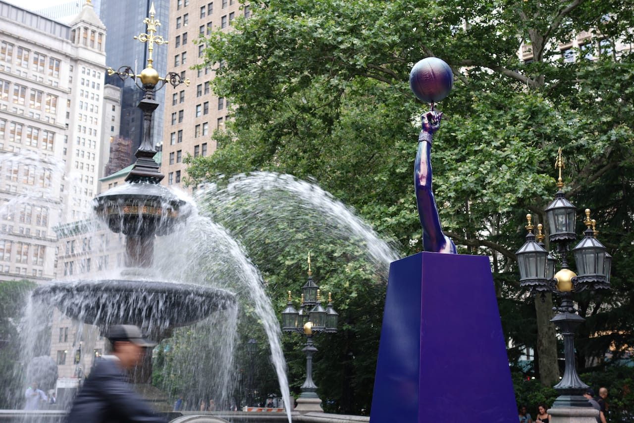 Hank Willis Thomas, "Liberty" (2015), bronze, automotive paint